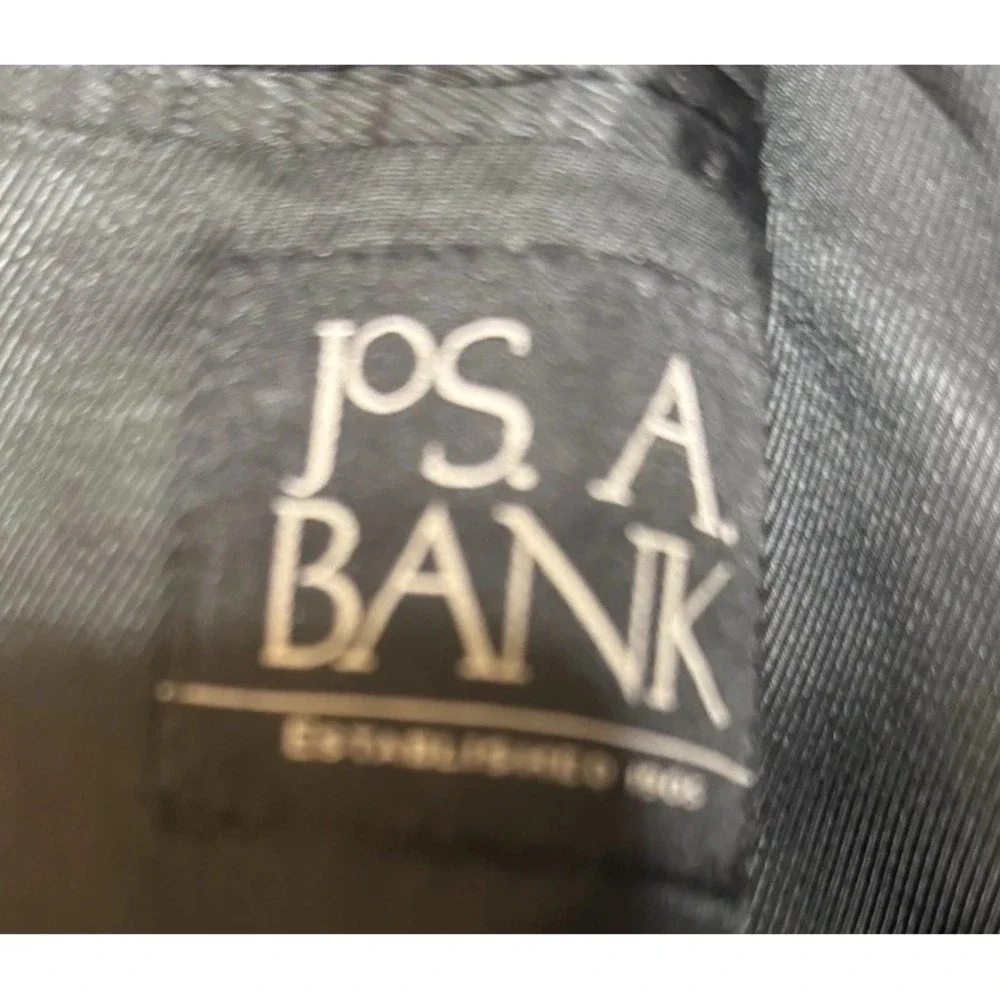 Jos‎ A Bank Formal Elegant Tuxedo Black Jacket Wool/ Satin Trim Sz 43L Wedding